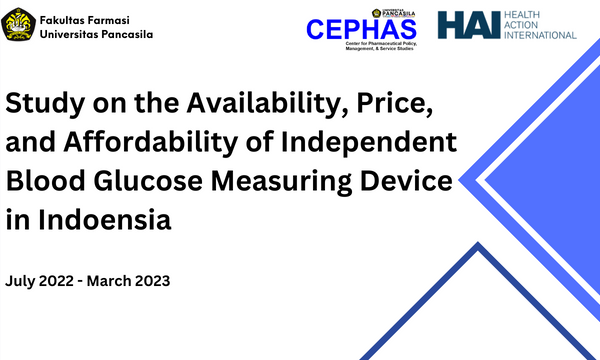 Study on the Availability, Price, and Affordability of Independent Blood Glucose Measuring Device in Indonesia